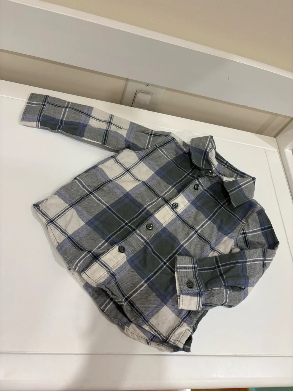 Carter's Blue & Gray Plaid Button-Down Shirt